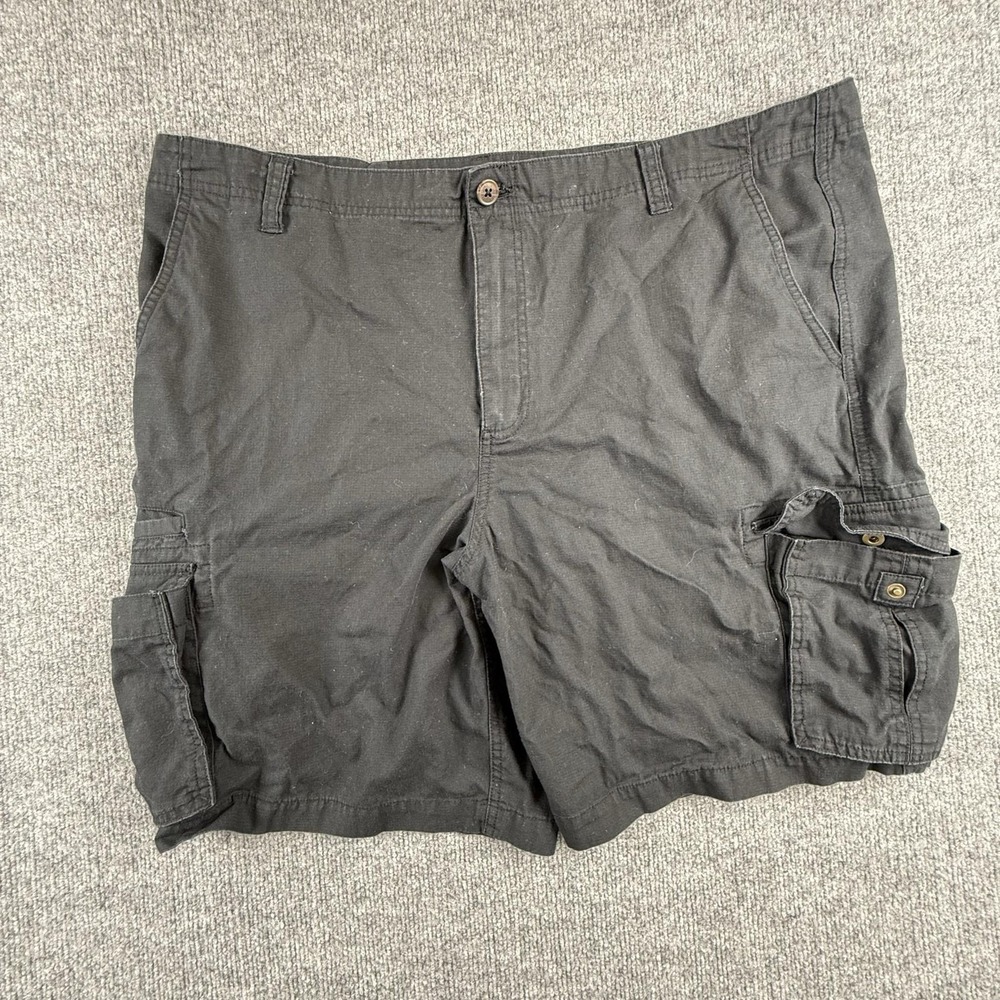 Magellan Outdoors Cargo Shorts Mens 42 Black 9 Inseam Cotton Outdoor‎ Pockets